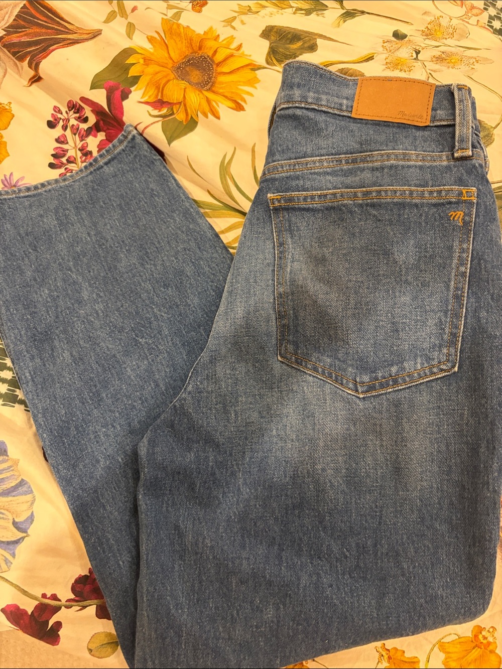 Madewell Straight-Leg Blue Jeans